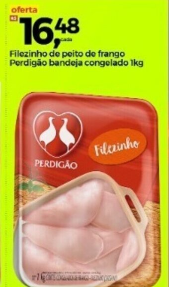 Frangolândia Filezinho de Peito de frango Perdigao bandeja congelado 1kg oferta