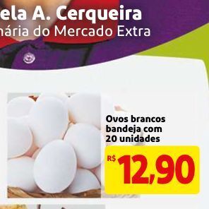 Mercado Extra Ovos brancos oferta
