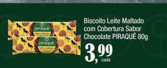 Supermercados Unidos Biscoito leite maltado com cobertura sabor chocolate piraquê oferta
