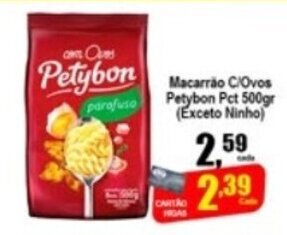 Macarrao c/ Ovos Petybon pct 500g
