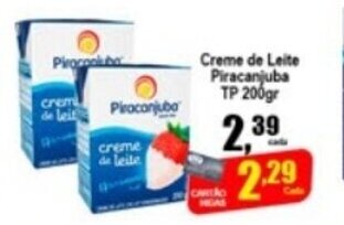 Higa's Supermercado Creme de Leite Piracanjuba TP 200g oferta