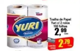 Higa's Supermercado Toalha de Papel Yuri c/ 2rolos 100 folhas oferta