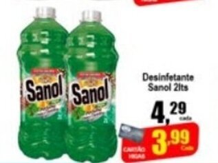 Higa's Supermercado Desinfetante Sanol 2L oferta
