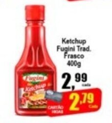Higa's Supermercado Ketchup Fugini Trad. Frasco 400g oferta