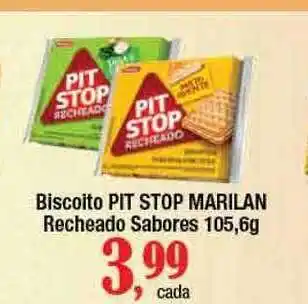 Biscoito Pit Stop Marilan Recheado 105.6g