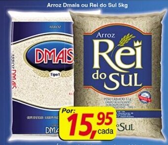 Supermercados Guanabara Arroz Dmais ou Rei do Sul 5kg oferta