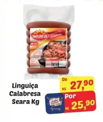 Semar Supermercado Linguica Calabresa Seara 1kg oferta