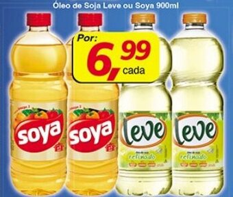 Supermercados Guanabara Oleo de Soja Leve ou Soya 900ml oferta