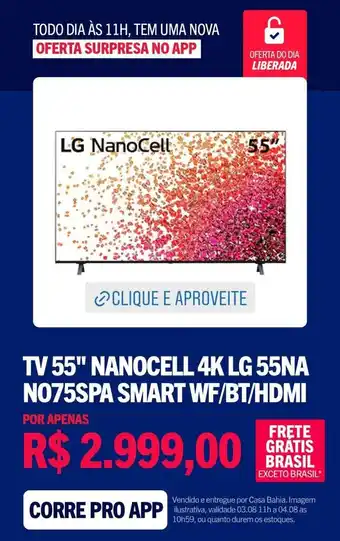 TV 55" Nanocell 4K LG 55Na