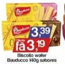 Supermercados Gricki Biscoito wafer Bauducco 140g sabores oferta