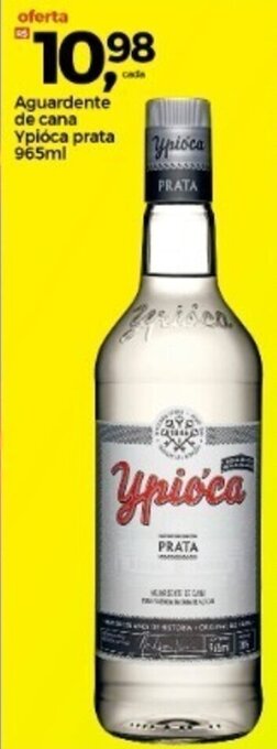 Frangolândia Aguardente de cana Ypioca prata 965ml oferta