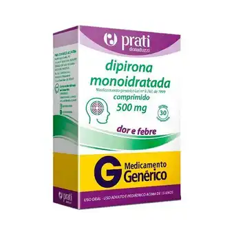 Drogaria Santa Marta Dipirona monoidratada prati 500mg com 30 comprimidos genérico oferta