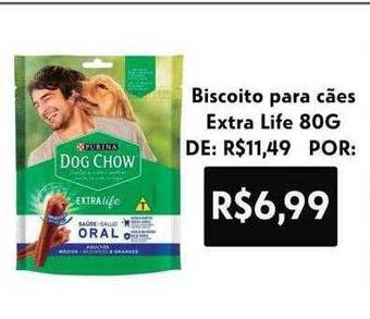 Boa Supermercados Biscoito para cães extra life dog chow oferta