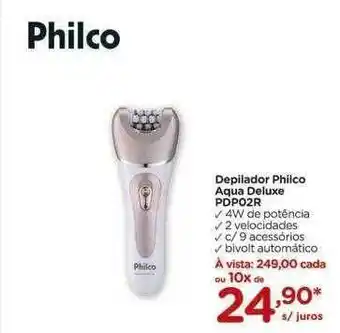 Depilador philco aqua deluxe pdp02r