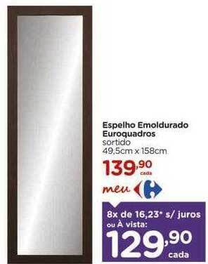 Carrefour Espelho emoldurado euroquadros oferta