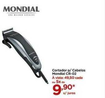 Carrefour Cortador p cabelos mondial cr-02 oferta