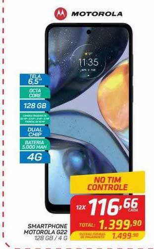 GBarbosa Smartphone motorola g22 128 gb - 4 g oferta
