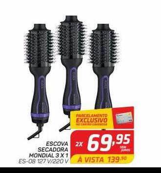 GBarbosa Escova secadora mondial 3 x 1 oferta