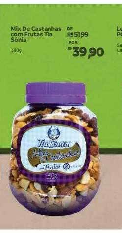Hiperideal Supermercados Mix de castanhas com frutas tia sônia oferta