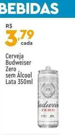 Cerveja budweiser zero sem álcool lata