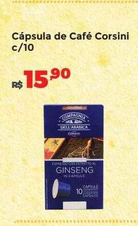 Villarreal Supermercados Cápsula de café corsini c 10 oferta