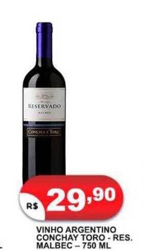 Bramil Supermercados Vinho argentino conchay toro - res. malbec oferta