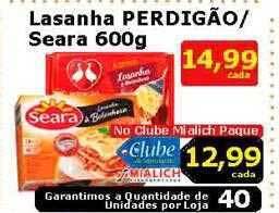 Mialich Supermercados Lasanha perdigão seara oferta