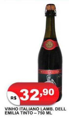 Bramil Supermercados Vinho italiano lamb. dell emilia tinto oferta
