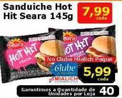 Sanduiche hot hit seara