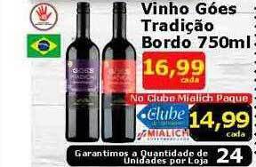 Mialich Supermercados Vinho góes tradição bordo oferta
