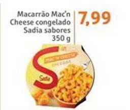 Sonda Macarrão mac'n cheese congelado sadia sabores oferta