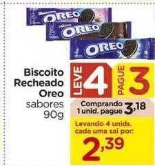 Carrefour Biscoito recheado oreo leve 4 pague 3 oferta