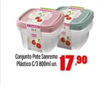 Rede Top Conjunto pote sanremo plástico oferta