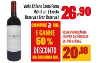 Rede Top Vinho chileno santa parra oferta