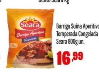 Barriga suína aperitivo temperada congelada sear