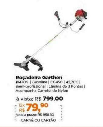 Lojas TaQi Roçadeira garthen oferta