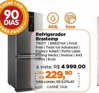 Lojas TaQi Refrigerador brastemp oferta
