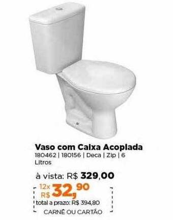 Lojas TaQi Vaso com caixa acoplada oferta