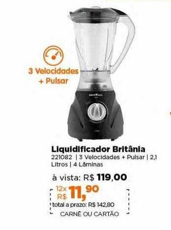 Lojas TaQi Liquidificador britânia oferta