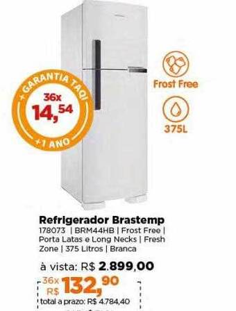 Lojas TaQi Refrigerador brastemp oferta