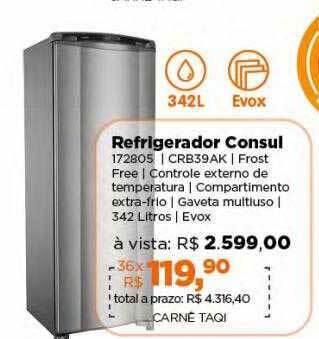 Lojas TaQi Refrigerador consul oferta