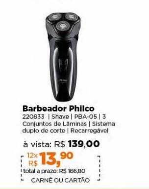 Lojas TaQi Barbeador philco oferta