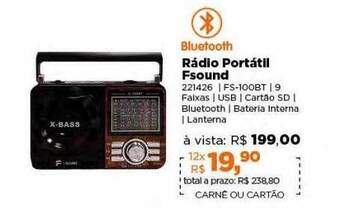 Lojas TaQi Rádio portátil fsound oferta