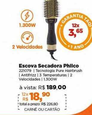Lojas TaQi Escova secadora philco oferta