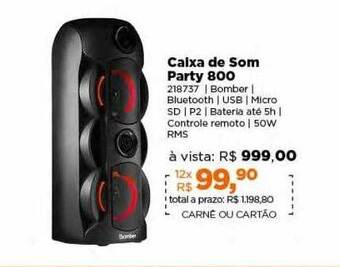 Lojas TaQi Caixa de som party 800 oferta