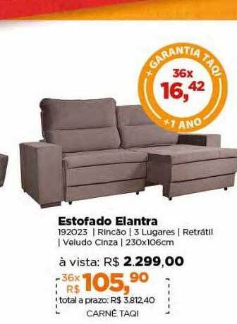 Lojas TaQi Estofado elantra oferta