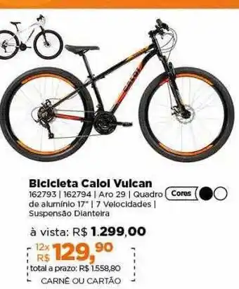 Lojas TaQi Bicicleta calol vulcan oferta