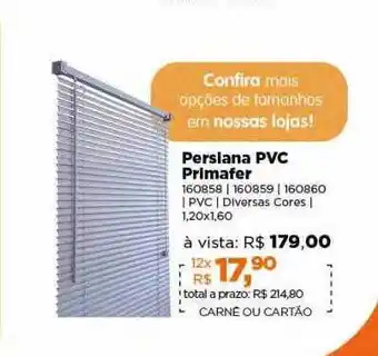 Lojas TaQi Persiana pvc primafer oferta