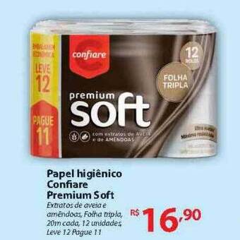 Nacional Papel higiênico confiare premium soft oferta