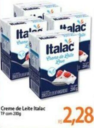 Atacadão Creme de Leite Italac 200g oferta